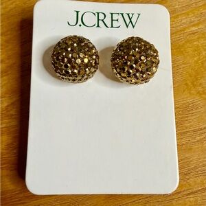 J. Crew Gold Sequin Ball Earrings NEW